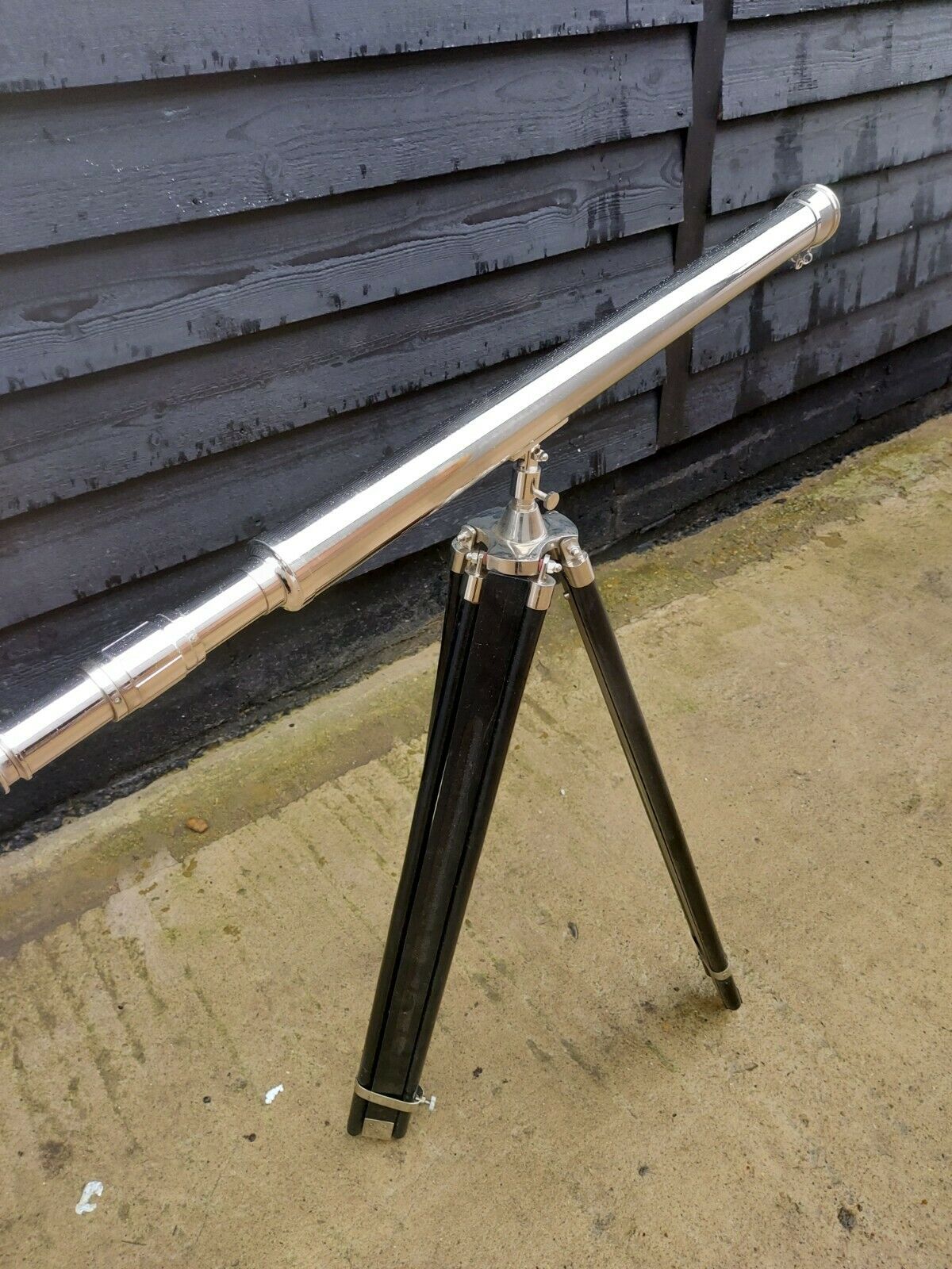 Large 1m Nickle Telescope on Wooden Stand