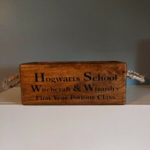 Hogwarts School Rope Wooden Storage Box SML