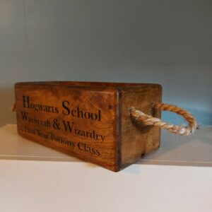 Hogwarts School Rope Wooden Storage Box SML