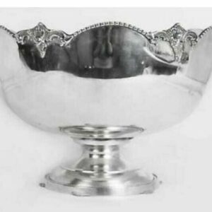 Elegant Punch bowl scalloped Nickle Plated Champagne Wine Cooler/Ice bucket