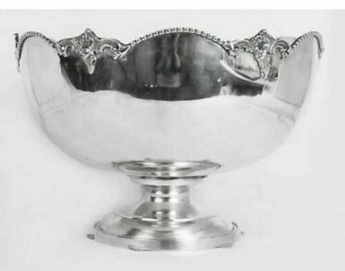 Elegant Punch bowl scalloped Nickle Plated Champagne Wine Cooler/Ice bucket