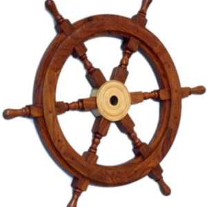 18″ Durable Wooden Brass Ship Wheel