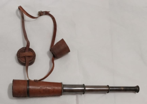 17" Inch Antique Maritime Brass Leather Telescope Nautical Vintage Spyglass - Image 2