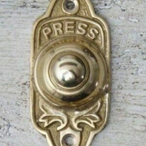 Victorian Style Door Bell Push Button with Gold brass finish Main Wire (PTD)
