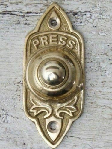 Victorian Style Door Bell Push Button with Gold brass finish Main Wire (PTD)