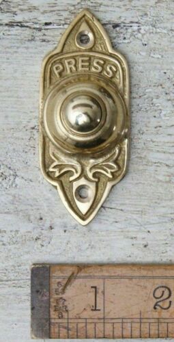 Victorian Style Door Bell Push Button with Gold brass finish Main Wire (PTD) - Image 3