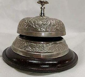 Desk Bell – Elaborate Bright Nickle Plated
