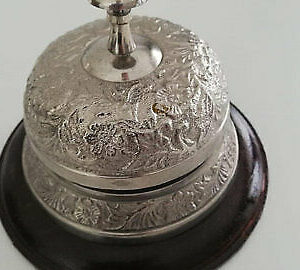 Desk Bell – Elaborate Bright Nickle Plated