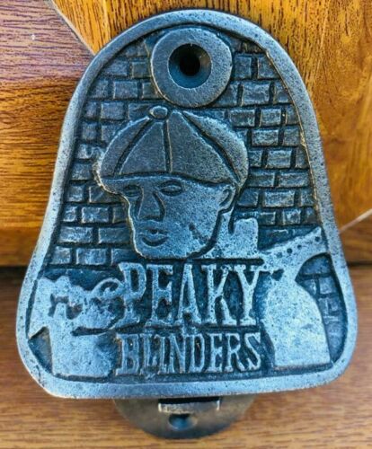 Antique Peaky Blinders cast iron bar wall mounted bottle opener