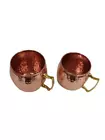 Set of 2 x Pure Copper Handcrafted Moscow Mule Mug Cup with Brass handle. - Image 3