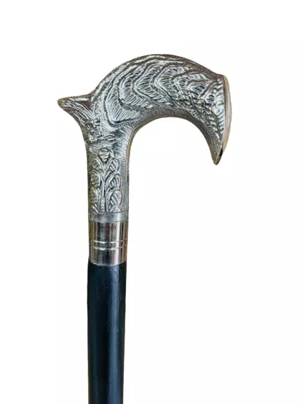 Gentleman Classic style Wooden walking stick with Brass handle shiny finish