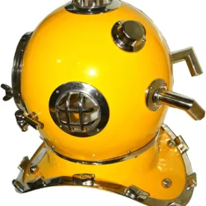 9″Small Nautical Maritime Deep Sea Anchor Engineering Yellow Diving Divers Helmet