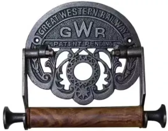 GREAT-WESTERN RAILWAY Cast Iron Toilet Roll Holder Novelty - Image 2