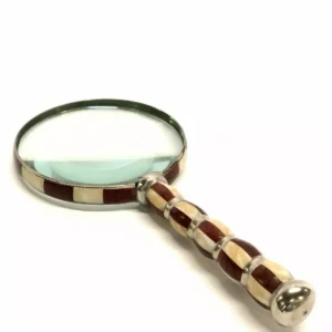 Nautical Magnifying Glass Red mother Of Pearl Dia 4″ Office corporate Gift