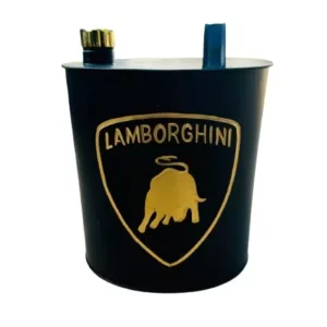 Decorative Lamborghini Oval Metal storage Boxes, Cans/ cannister, Garage tools