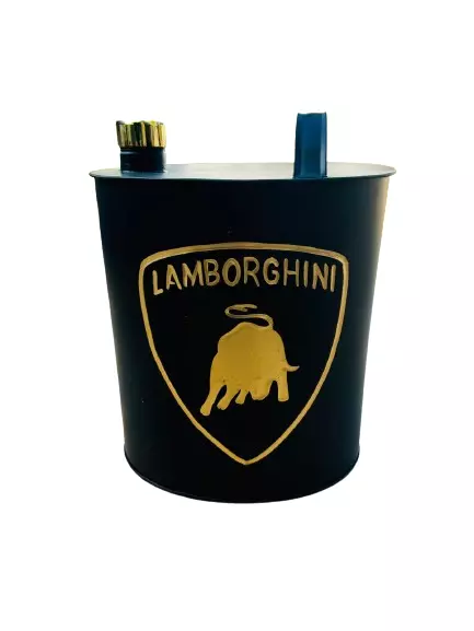 Decorative Lamborghini Oval Metal storage Boxes, Cans/ cannister, Garage tools - Image 5