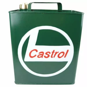 Castrol Iron Square Petrol Fuel Can, Storage boxes, garage tools, man cave