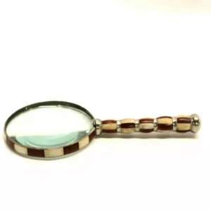 Nautical Magnifying Glass Red mother Of Pearl Dia 4″ Office corporate Gift
