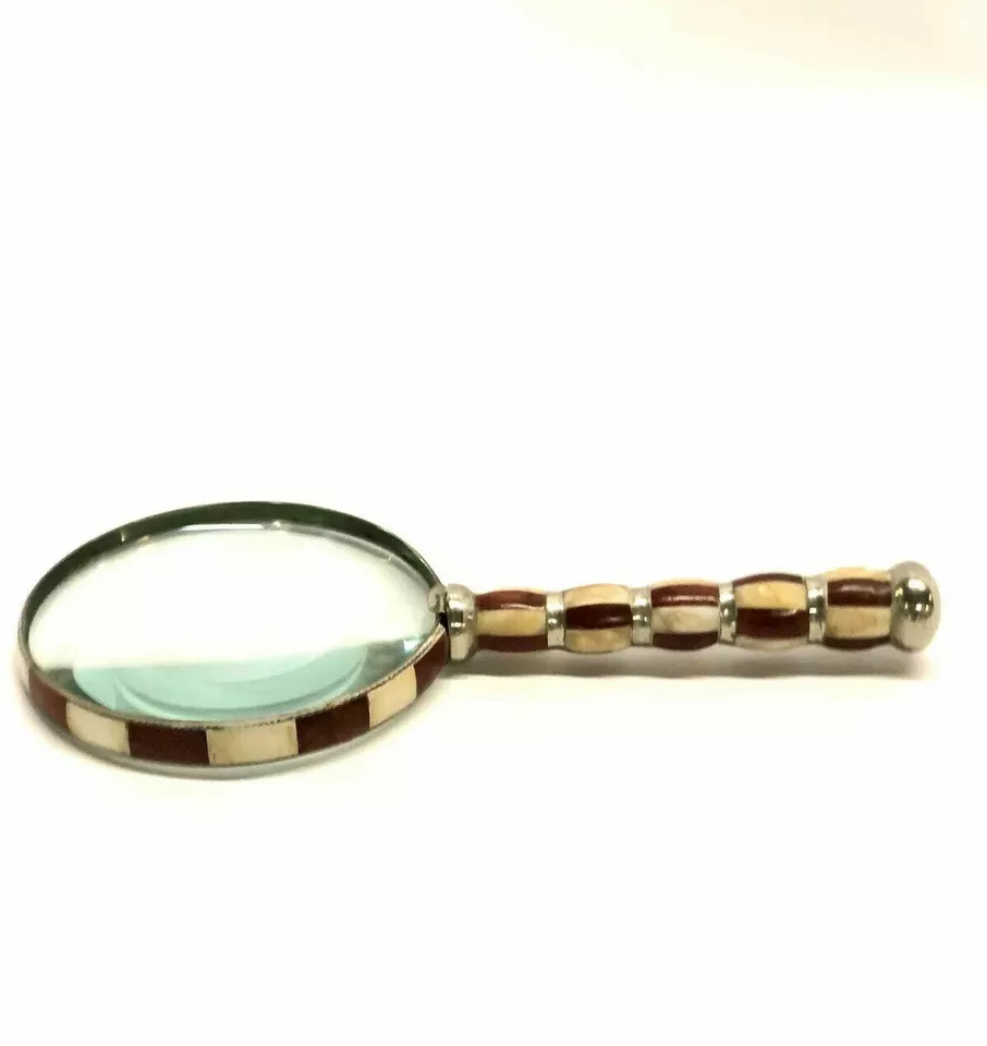 Nautical Magnifying Glass Red mother Of Pearl Dia 4" Office corporate Gift - Image 2