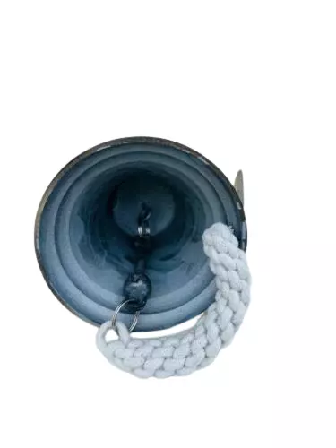 Solid 6 Inch Nickle Finish Ship Pub Door Bell With Mounting Bracket and Lanyard - Image 4