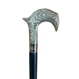 Gentleman Classic style Wooden walking stick with Brass handle shiny finish