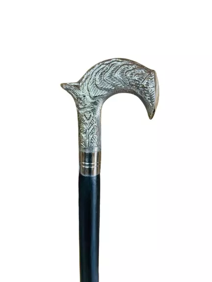 Gentleman Classic style Wooden walking stick with Brass handle shiny finish - Image 2