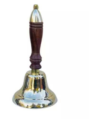 34 Cm Dinner / School / Reception Solid Brass Bell