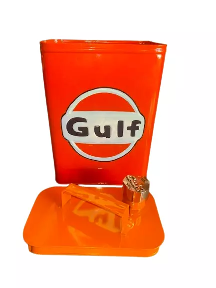 Vintage Style Petrol Fuel Can Gulf Square Oil Logo Iron storage(Large)Size 30cm - Image 4