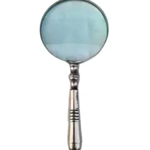 Magnifying Glass 4″ Dia HEX with Elegant Nickel Plated Handle