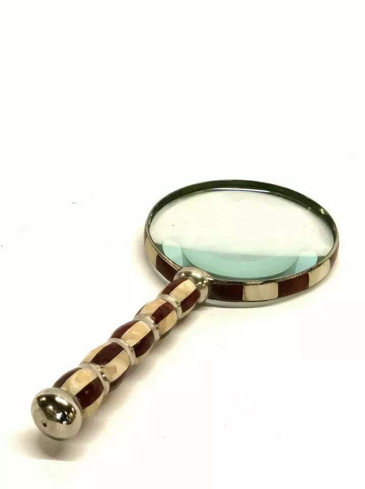 Nautical Magnifying Glass Red mother Of Pearl Dia 4" Office corporate Gift - Image 5