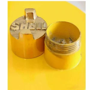 Decorative Shell Oval Petrol Can with Brass Cap Oil Jerry Can, garage tools