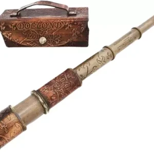 Brass Nautical Telescope with Leather Sheathed Marine Time Vintage Antique 16”