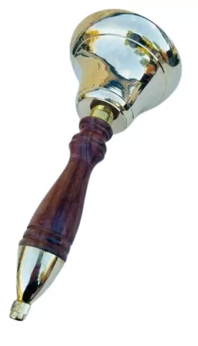 29 Cm Height / Dinner / School / Reception Wooden Handle Bell Solid Brass - Image 5