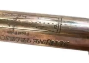 Brass Nautical Telescope with Leather Sheathed Marine Time Vintage Antique 16”