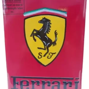 Vintage Style Ferrari Square Petrol Oil Jerry Can with Brass CAP